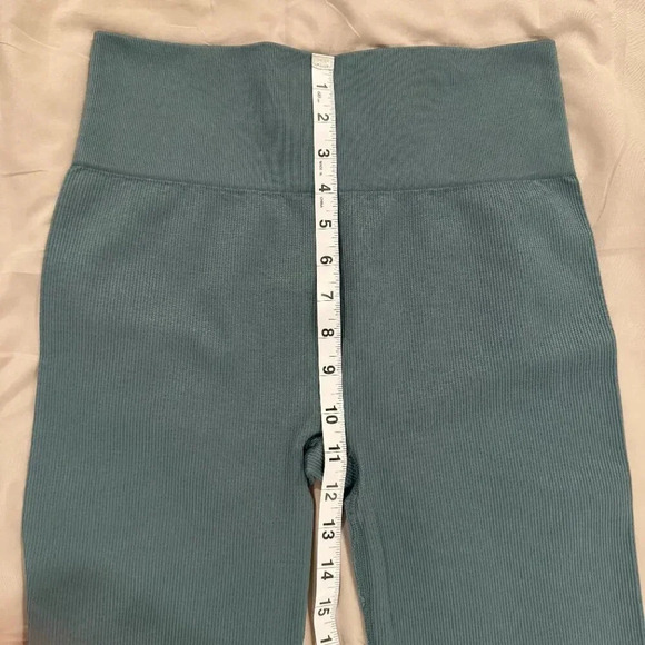 NWT Madewell MWL Seamless Ribbed Legging in Teal Green - Picture 9 of 9